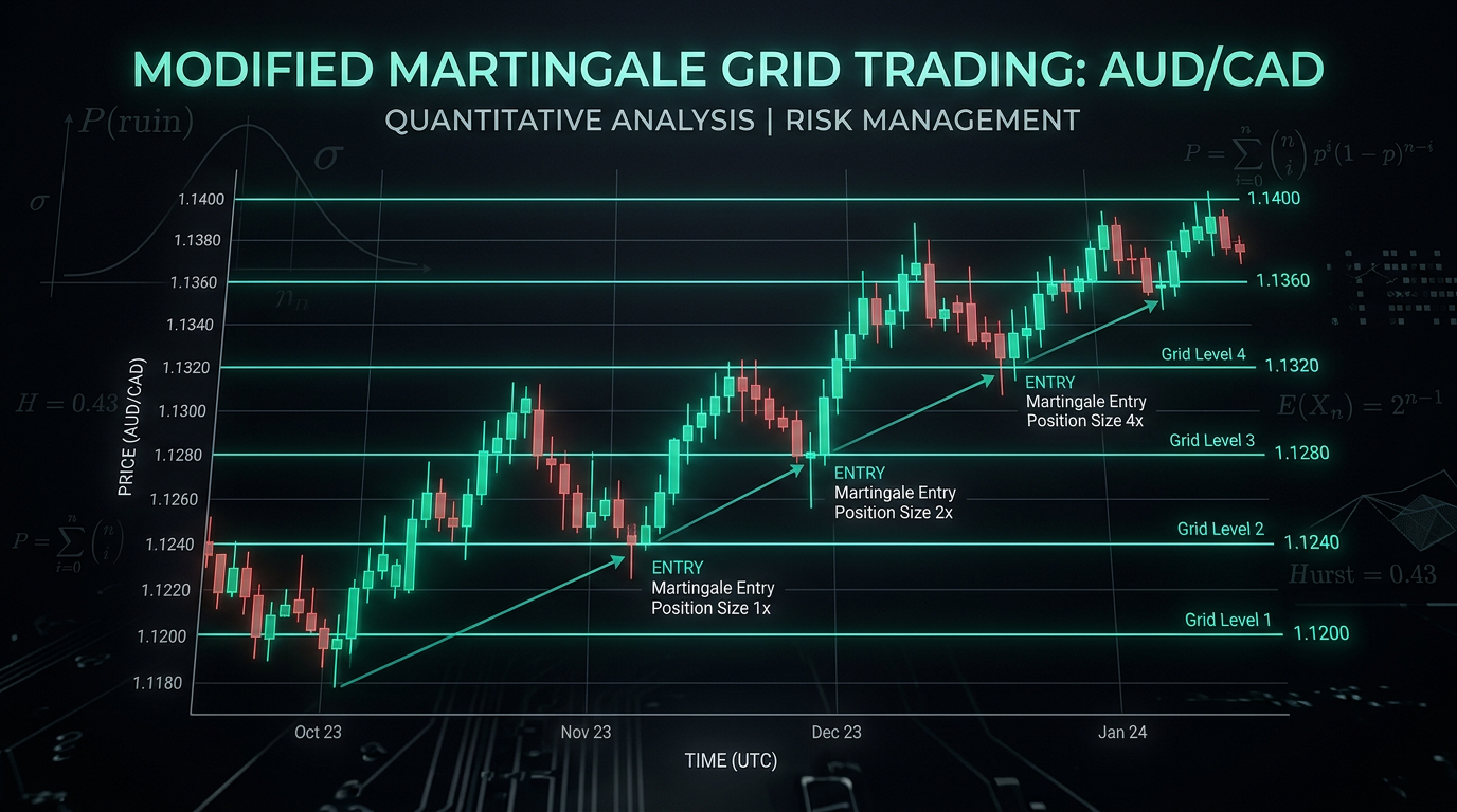 Can You Fix a Martingale? 15-Year Quantitative Analysis of AUD/CAD Grid Trading