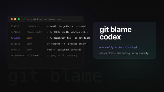 `git blame codex`: Who Really Wrote This Slop?
